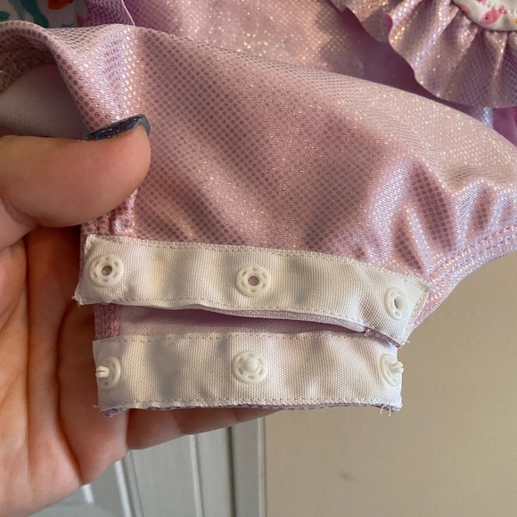 Mermaid baby bathing suit 3M pink ocean one piece snaps Flap Happy - Picture 4 of 6